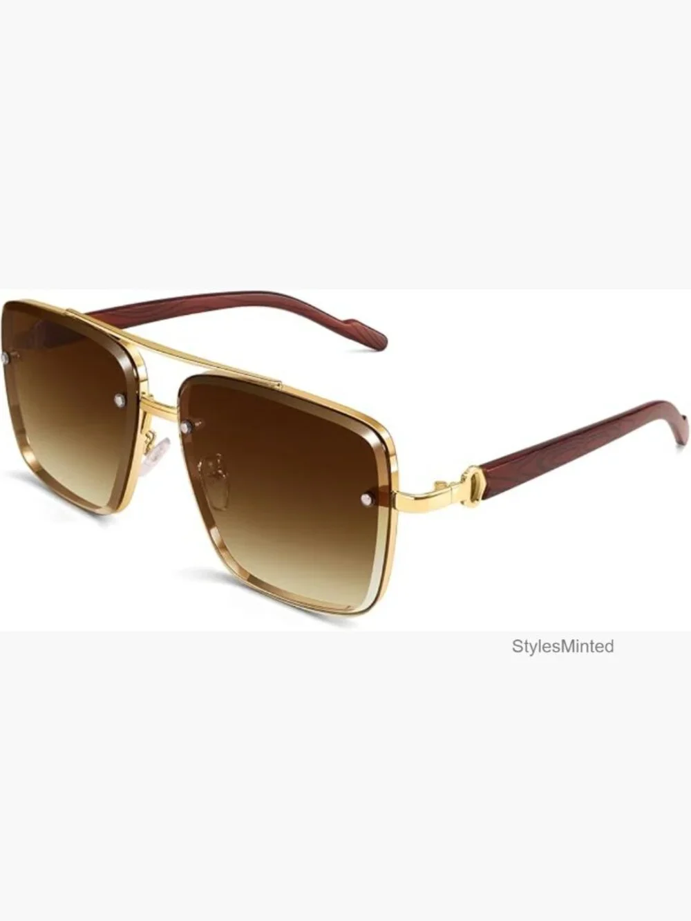 Oversized Square Aviator Sunglasses for Men Women UV400 Protection